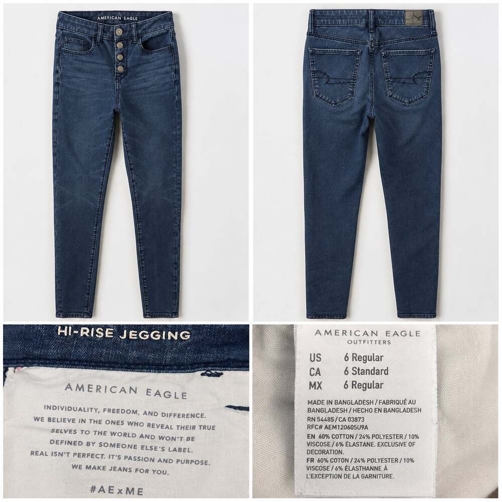 American Eagle Hi-Rise Jegging Jeans 6 Regular 6 Standard
